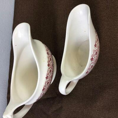 #111 2 iron Stone Creamers 