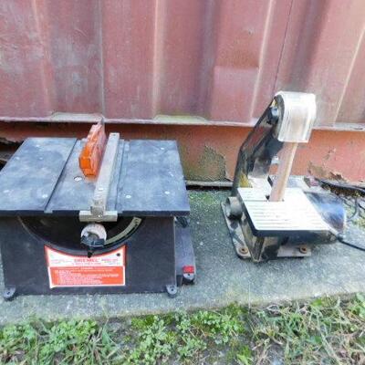 Set of Benchtop Power Tools includes Table Saw and Sander (S7)