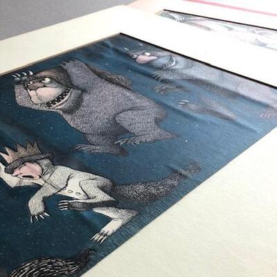 LOT 211 Matted Print from "Where The Wild Things Are" by Maurice Sendak 
