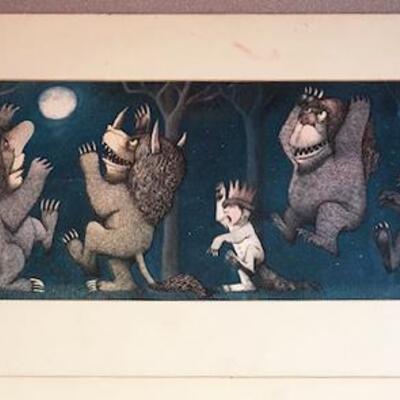 LOT 211 Matted Print from "Where The Wild Things Are" by Maurice Sendak 