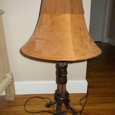 Rustic Metal Lamp with Deer Design