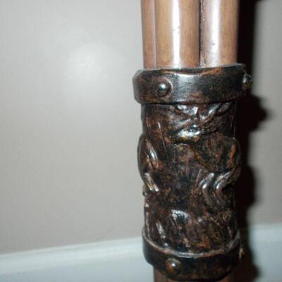 Rustic Metal Lamp with Deer Design