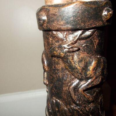 Rustic Metal Lamp with Deer Design