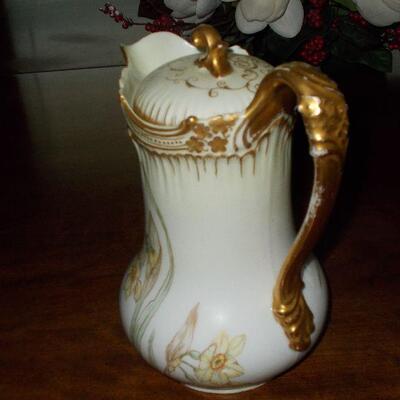 Antique Chocolatier or Coffee Pot by T&V Souvenir of France
