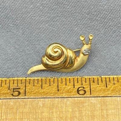 14k Snail Pin