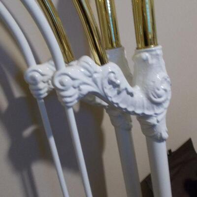 Pair of Elliott's Design "Virginian 71" Twin Brass and Iron Headboards