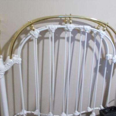 Pair of Elliott's Design "Virginian 71" Twin Brass and Iron Headboards