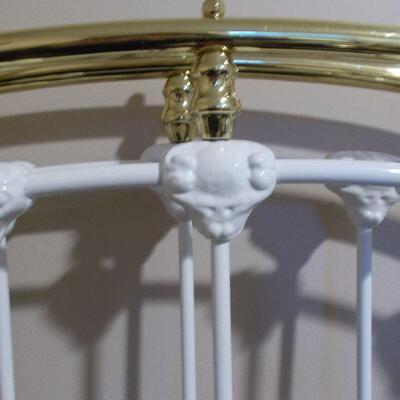Pair of Elliott's Design "Virginian 71" Twin Brass and Iron Headboards