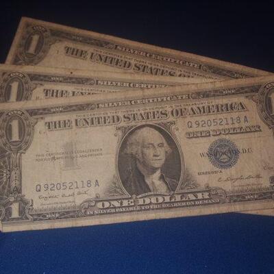 3 1957 Silver Certificates 102