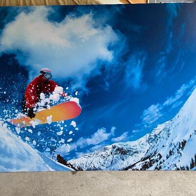 Large Snowboarding Print