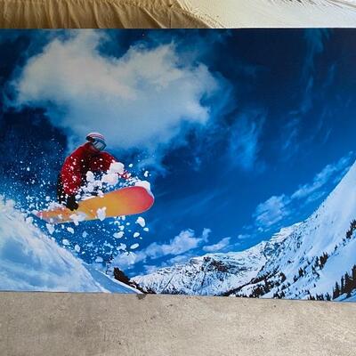 Large Snowboarding Print