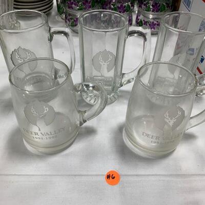 1991 Deer Valley Glass Mugs/Beer Mugs