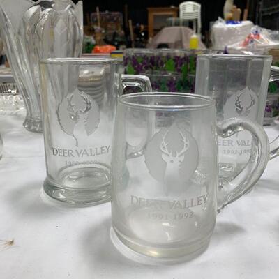 1991 Deer Valley Glass Mugs/Beer Mugs
