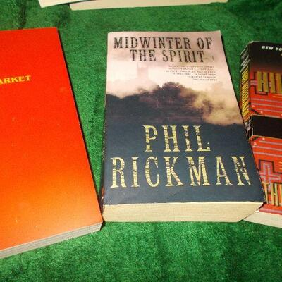 Lot of Books by Tony Hillerman, Phil Rickman, and Bobby Hall