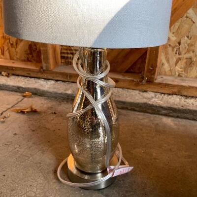 Pair mercury glass style table lamps 