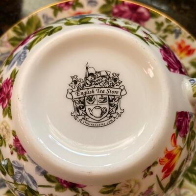 English tea store floral cup and saucer 