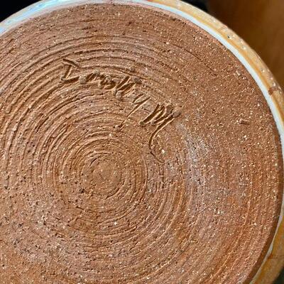 Handmade pottery basket 