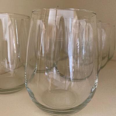 Stemless modern wine glasses 
