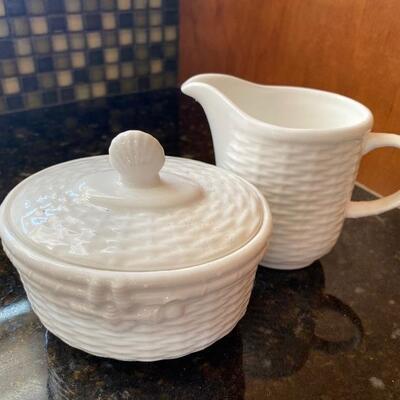 Find China Wedgewood Nantucket basket creamer and sugar