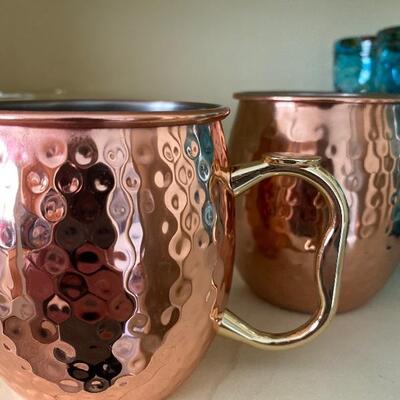 Pair Moscow mule mugs 