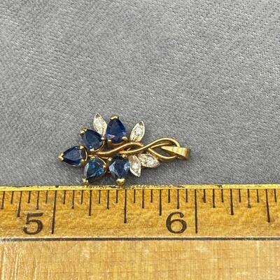 14k Sapphire Pendant