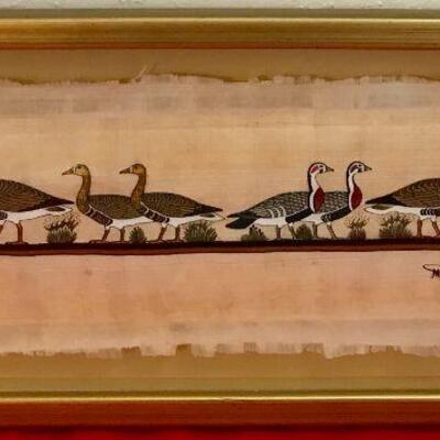 Tanis Papyrus Framed Painting Of Geese