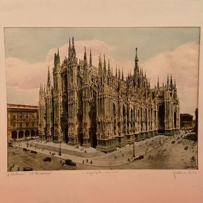 Signed Etching By Hungarian Artist Bela Sziklay (Building)