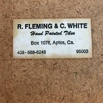 Hand Painted Framed Tile By R. Fleming