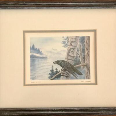 Sue Coleman Signed Framed Print Raven