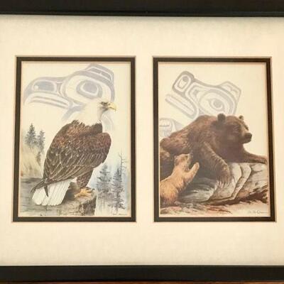 Sue Coleman Framed Print Eagle And Bear