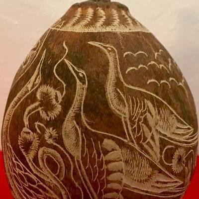 Australian Aboriginal Carved Boadnut By Damien Karadoda