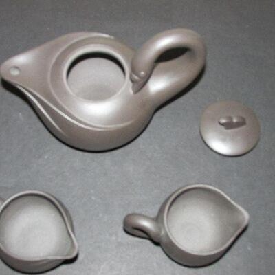 Lot 35- Swan Yixing Teapot Set