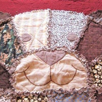 Blanket - bear rag trim
