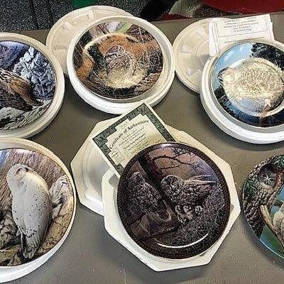 Owl collector plates