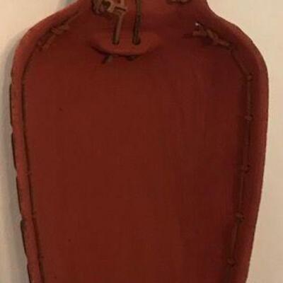 Hopi Ceramic Wall Hanging With Leather Trim