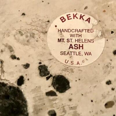 Bekka Oval Sculpture Handcrafted With Mt. St. Helen Ash