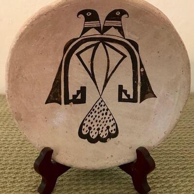 Vintage Acoma Decorative Plate By Leading American Indian Potter Lucy M. Lewis