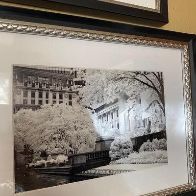 Four framed photographs NYC scenes 