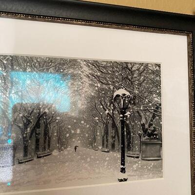 Four framed photographs NYC scenes 