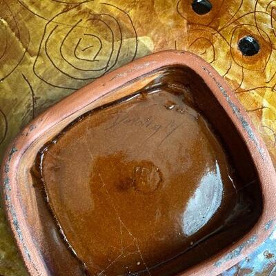 Large handmade pottery platter