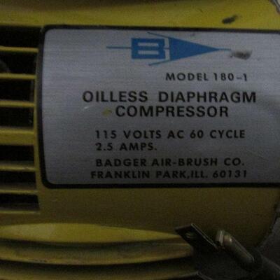 Lot 60- Badger Oil Less Compressor