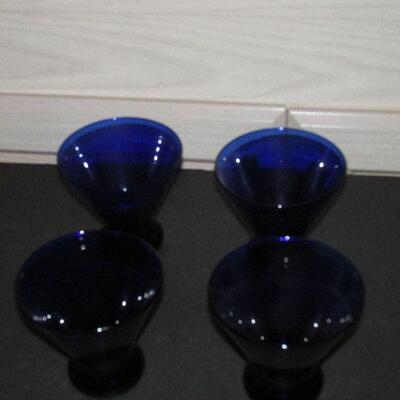 Lot 65- Depression Glass Stemless Martini Glasses