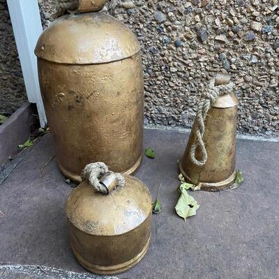 Six Tibetan Asian garden  bells