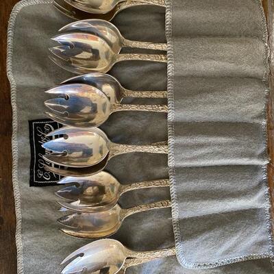 Reed and Sons sterling silver dessert spoons set of 12