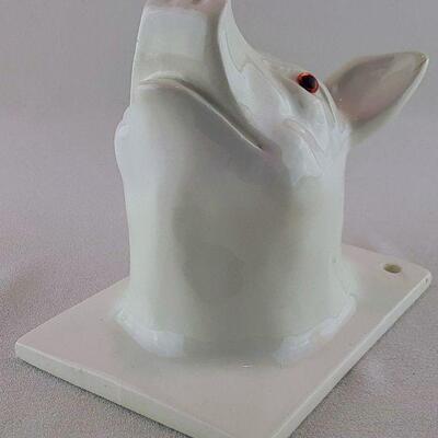 Ceramic Pig Towel/Hat Holder