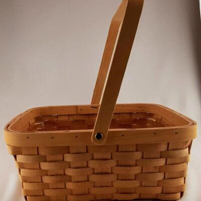 Wood Basket with Removeable Plastic Liner