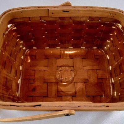 Wood Basket with Removeable Plastic Liner
