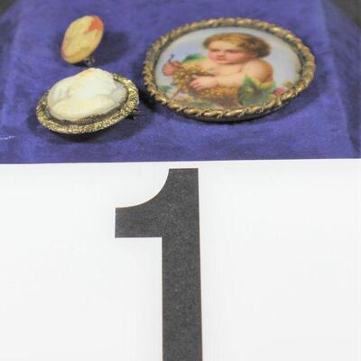 LOT#1LR: Victorian Lot with 10K Gold Cameo