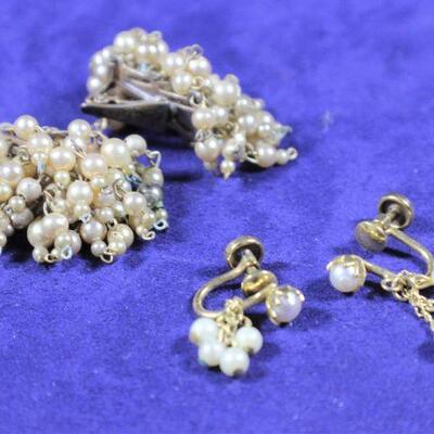 LOT#6LR: 2 Pairs Believed to be Antique Earrings