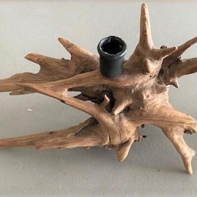 LOT#19LR: Driftwood Candle Holders